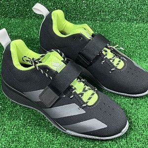 Adidas Adipower Weightlifting Shoes Black Green Mens Size 8 NEW GZ2859